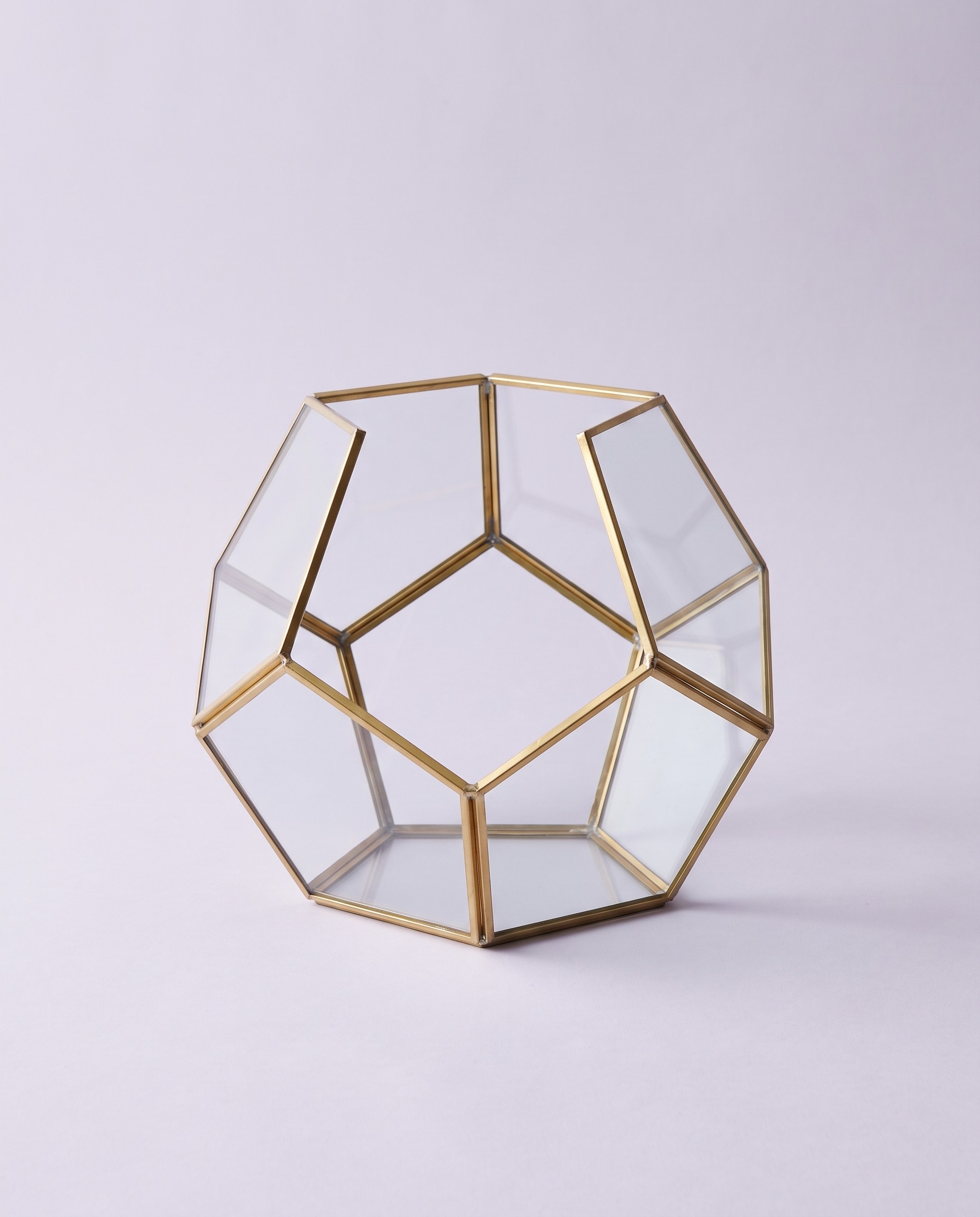 Geometric Glass Terrarium, 25 cm