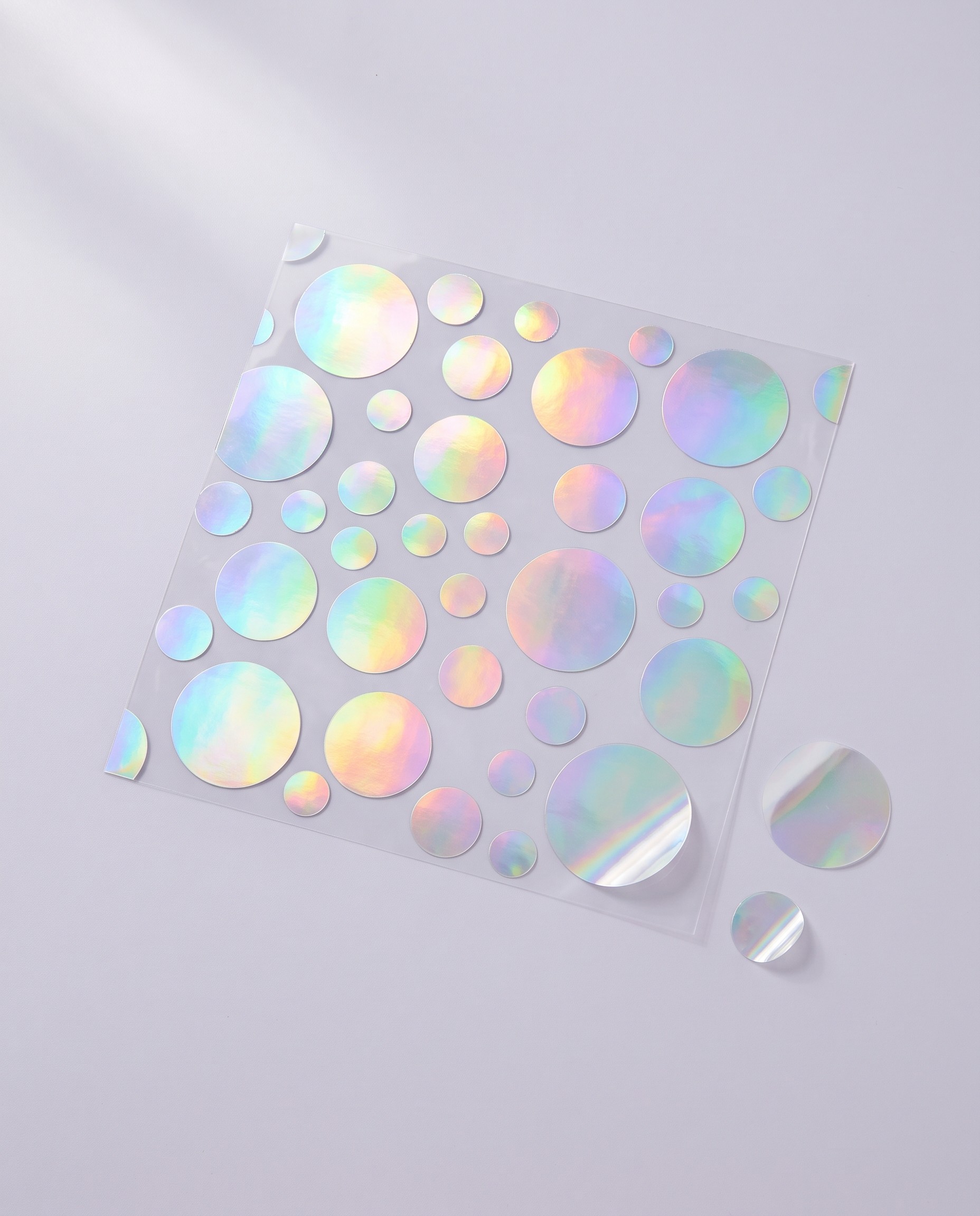Prismatic Window Decals, Sheet of Circles